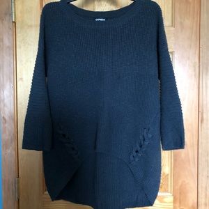 Charcoal Grey Hi-Lo Sweater
